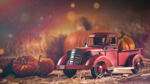 toy truck autumn